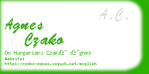 agnes czako business card